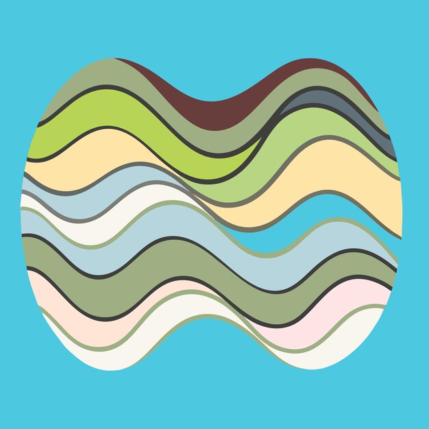 curva vectorial repetitiva geométrica sin costuras de colores