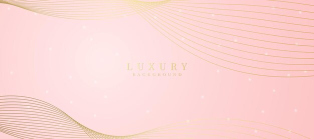 Curvas abstractas de fondo de lujo colores rosa y dorado para banners de negocios anuncios de joyería