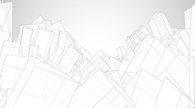 Curvas y formas cuadradas abstractas de fondo geométrico vectorial