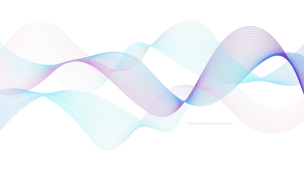 Curvas de mezcla abstractas de elementos de diseño aisladas sobre fondo blanco