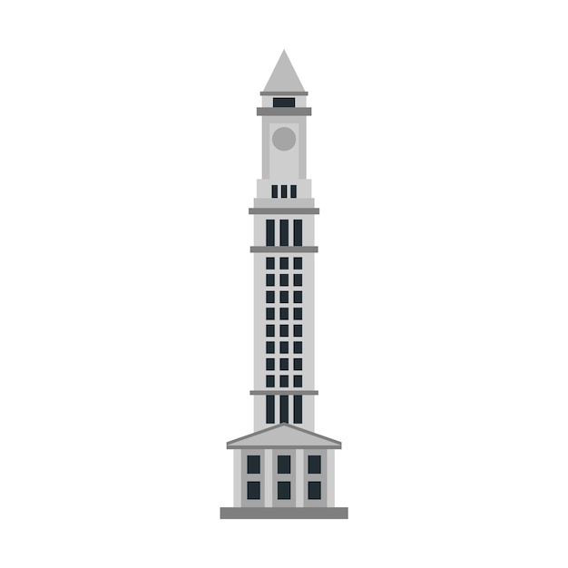 Custom House Tower Boston Building Vector