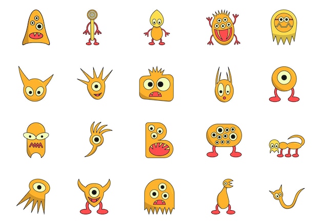 Cute And Funny Monster Element