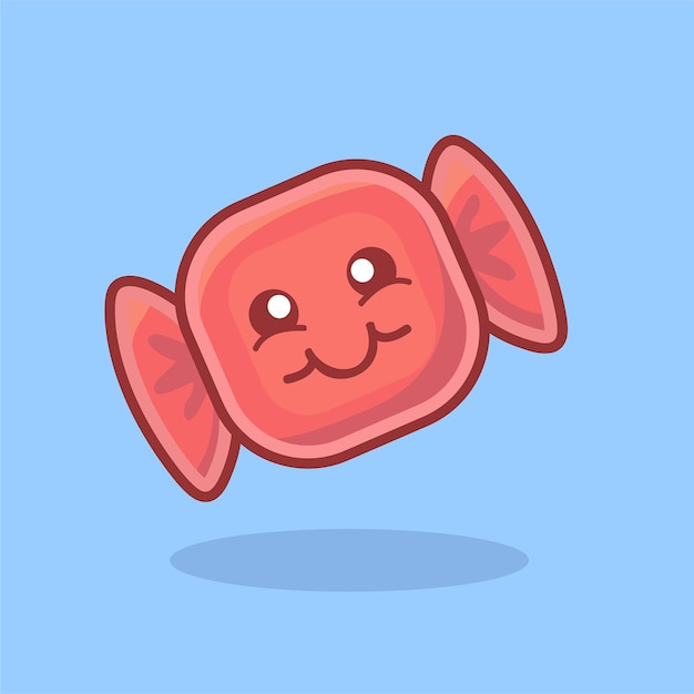 Cute Candy wrapper dibujos animados icono ilustración personaje logo dulce