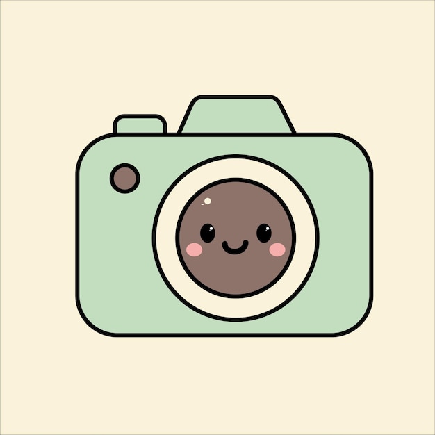 Cute Cartoon Camera with a Happy Face