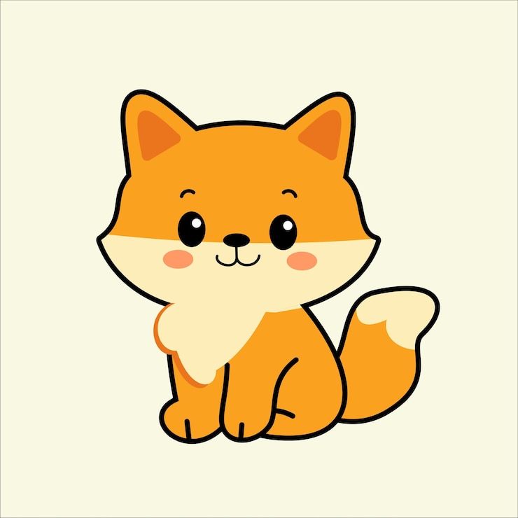 A Cute Cartoon Fox Illustration