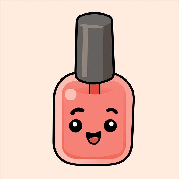 Cute Cartoon Nail Polish Bottle