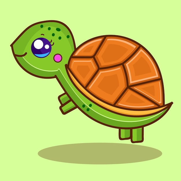 Cute dibujos animados de animales tortuga