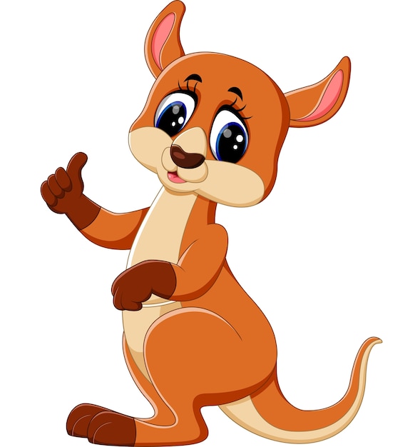 Cute dibujos animados de canguro