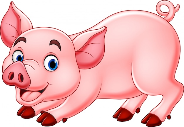 Cute dibujos animados de cerdo