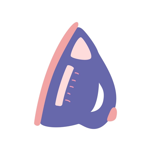 Cute dibujos animados dibujados a mano hierro púrpura