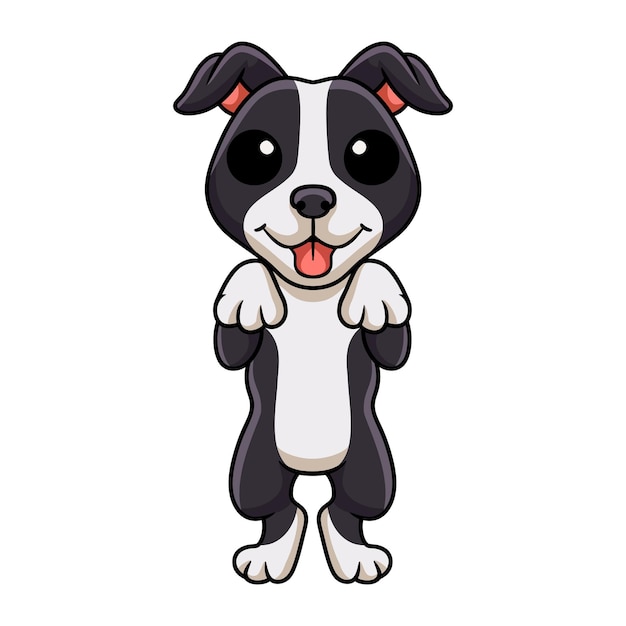 Vector cute dibujos animados de perro american staffordshire terrier