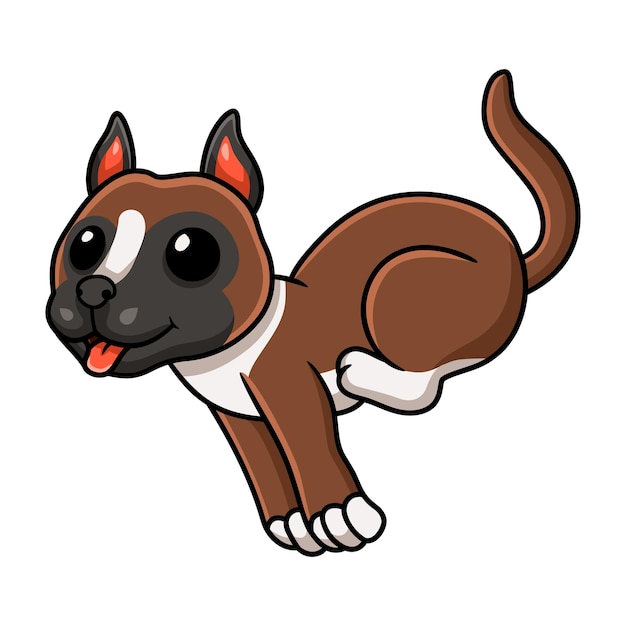 Cute dibujos animados de perro boxer