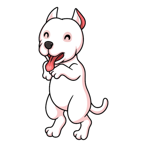 Cute dibujos animados de perro dogo argentino