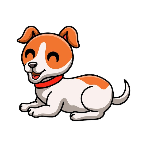 Cute dibujos animados de perro jack russel