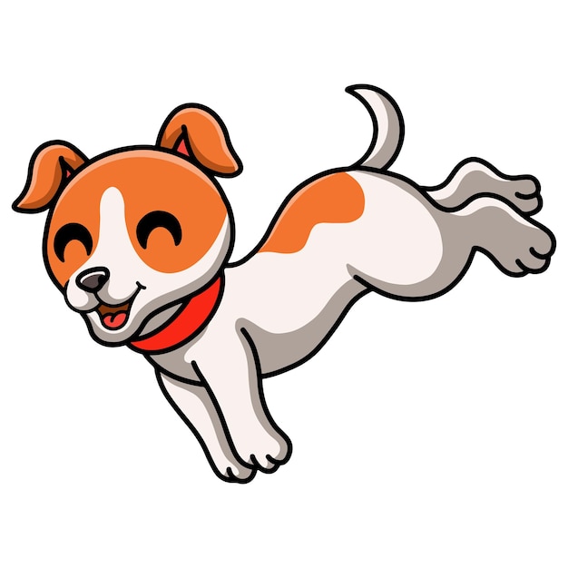 Cute dibujos animados de perro jack russel