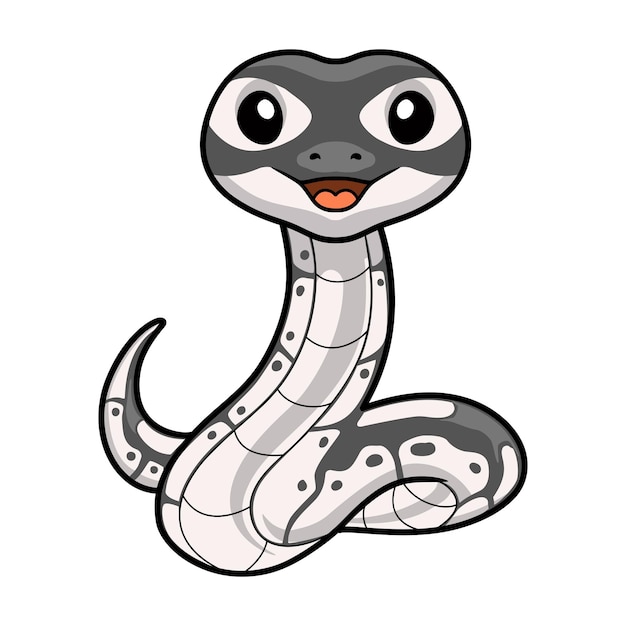 Cute dibujos animados de pitón bola axántica