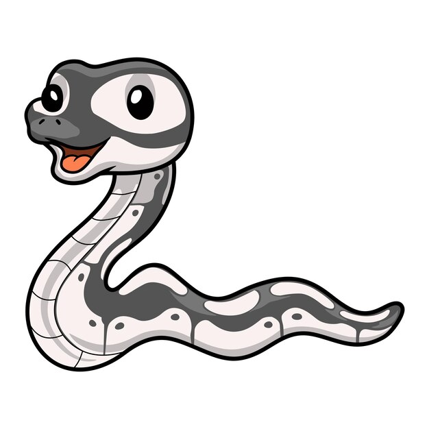 Cute dibujos animados de pitón bola axántica