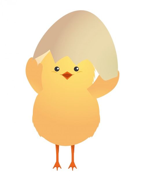 Cute dibujos animados de pollo