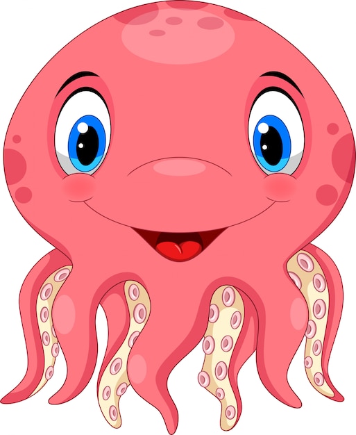 Cute dibujos animados de pulpo