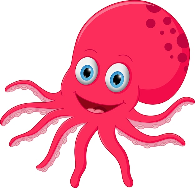 Cute dibujos animados de pulpo