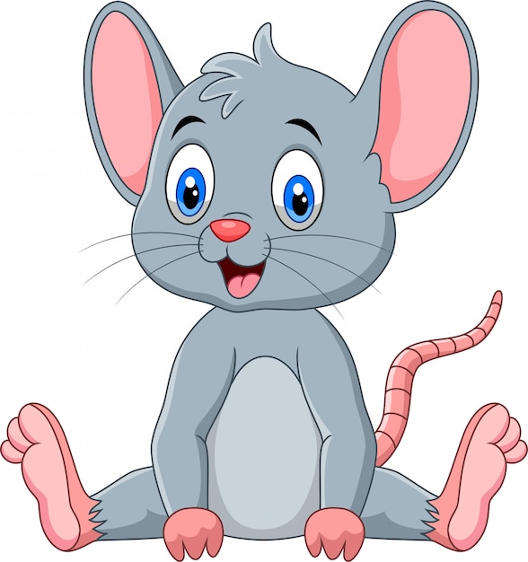 Cute dibujos animados de ratón