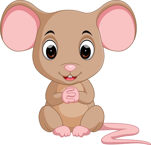 Cute dibujos animados de ratón