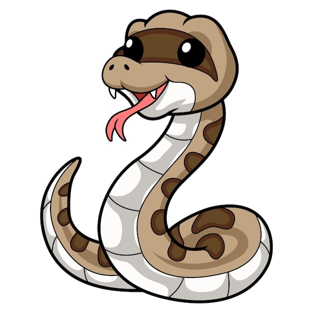 Cute dibujos animados de serpiente gopher feliz