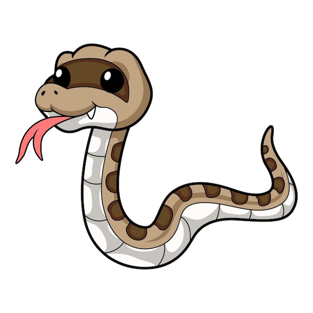 Cute dibujos animados de serpiente gopher feliz