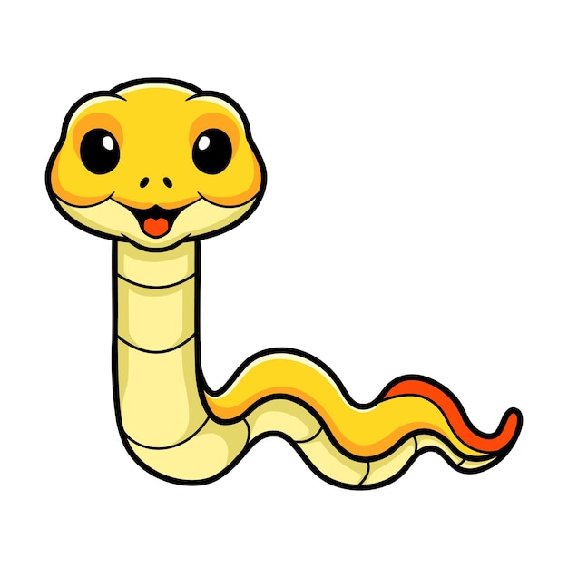 Cute dibujos animados de serpiente insularis amarilla