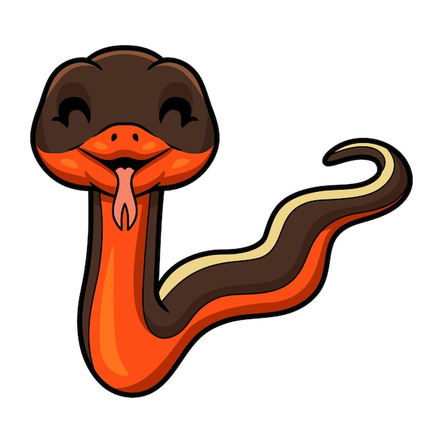 Cute dibujos animados de serpiente de liga feliz