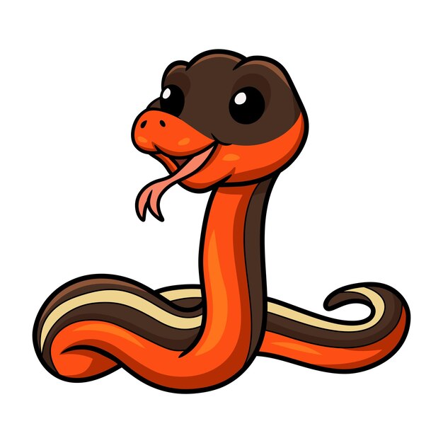 Cute dibujos animados de serpiente de liga feliz