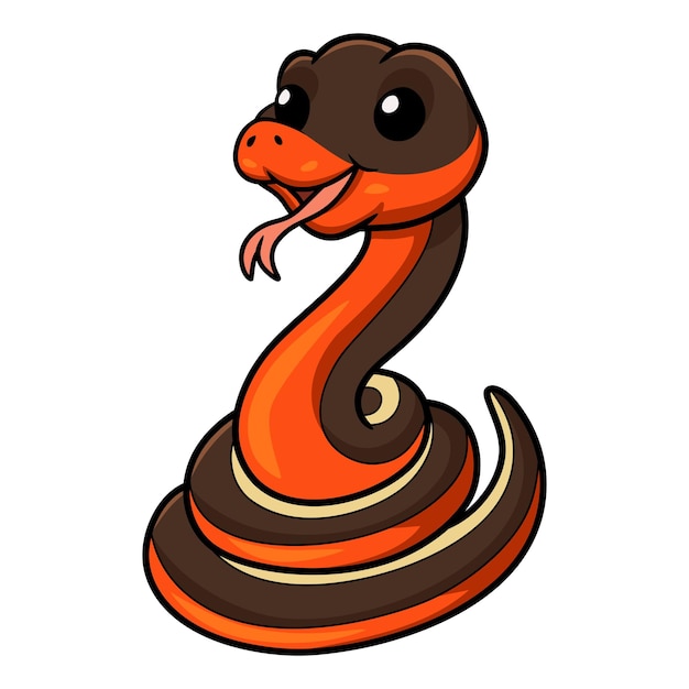 Cute dibujos animados de serpiente de liga feliz