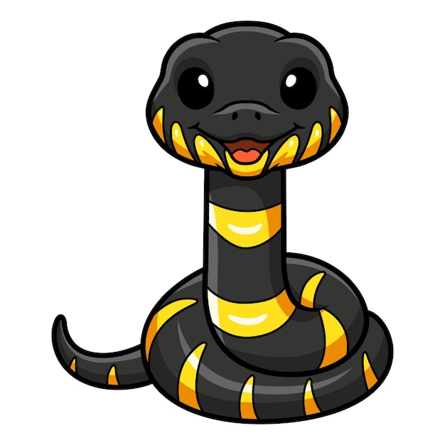 Cute dibujos animados de serpiente de manglar feliz