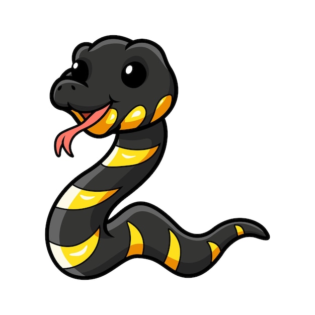 Cute dibujos animados de serpiente de manglar feliz