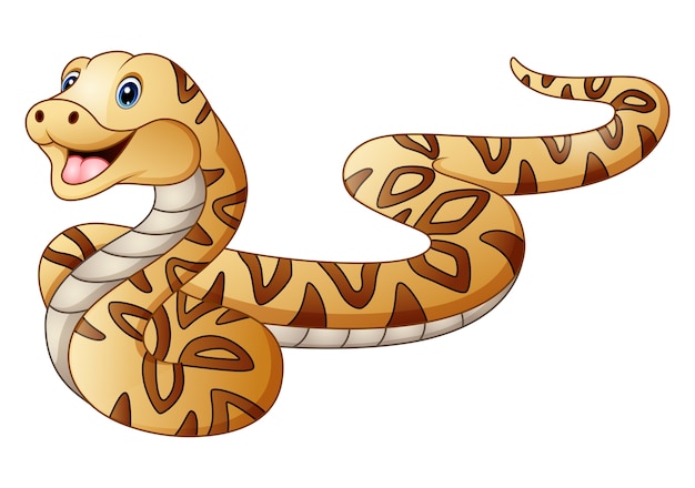 Vector cute dibujos animados de serpiente