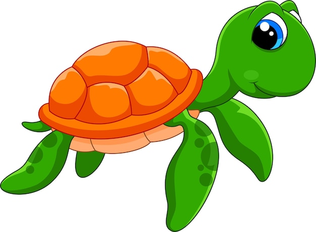 Vector cute dibujos animados de tortugas