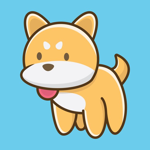 Cute dibujos animados vector icono ilustración logo mascota mano dibujado concepto trandy dibujos animados