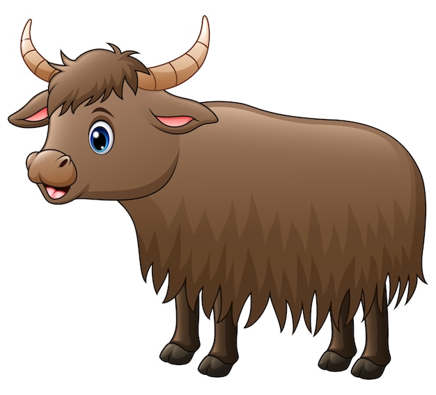 Cute dibujos animados de yak