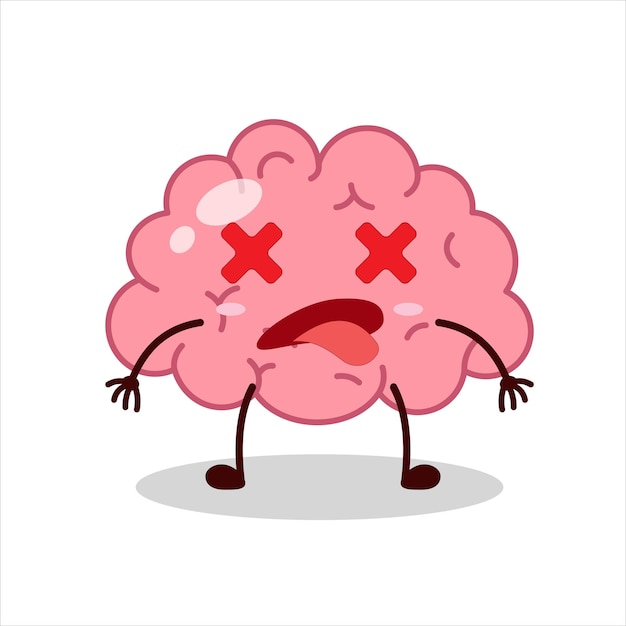 Cute fainted expression of bubble cartoon character