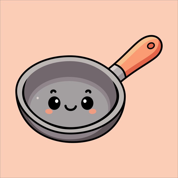 Cute Frying Pan Cartoon
