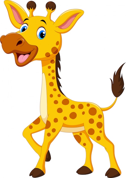 Cute jirafa de dibujos animados