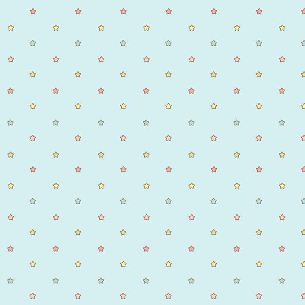 Cute kawaii little stars transparente de patrones sin fisuras.
