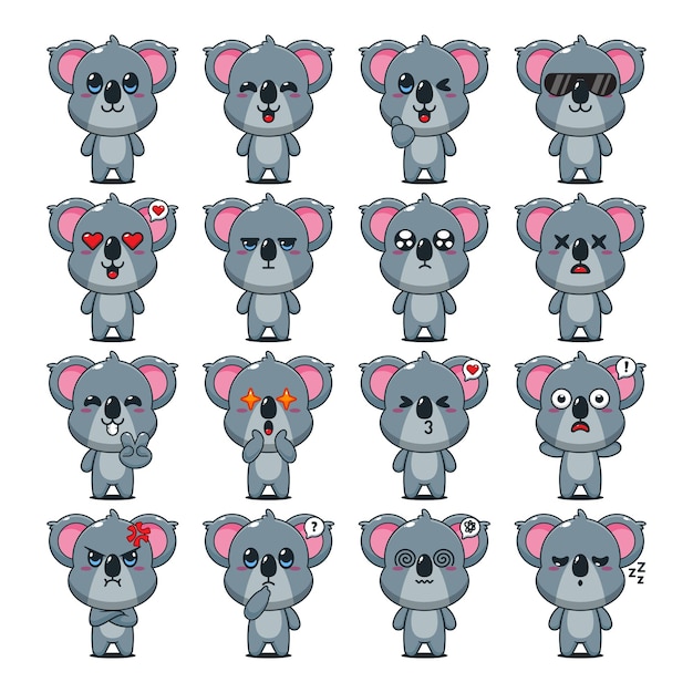 Cute Koala Cartoon Mascot Character Illustration