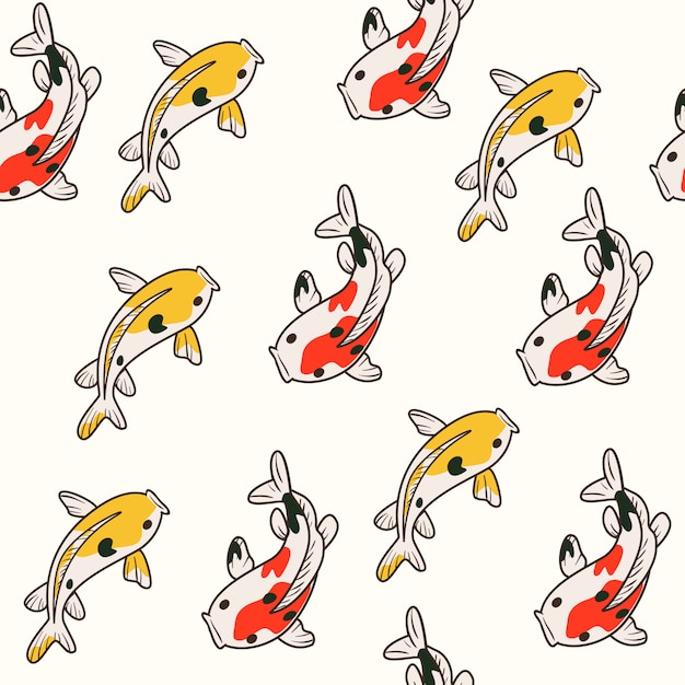 Cute koi fish pattern