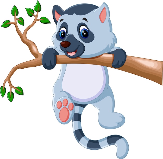 Cute lémur de dibujos animados