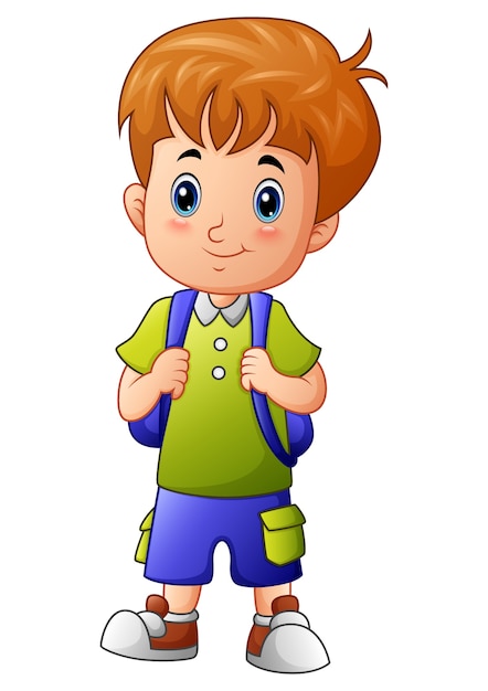 Cute little boy cartoon