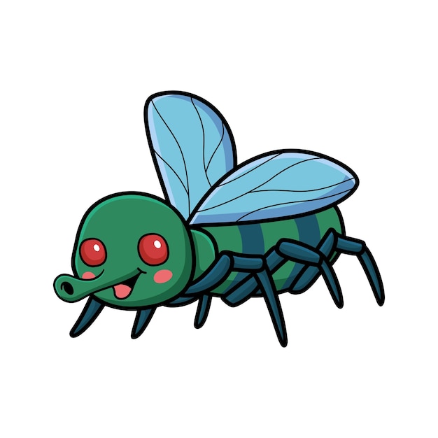 Cute little house fly cartoon