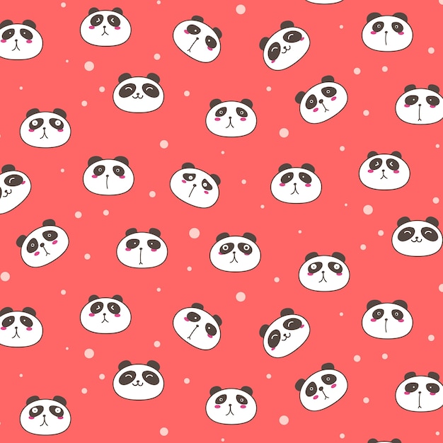 Cute panda pattern background.