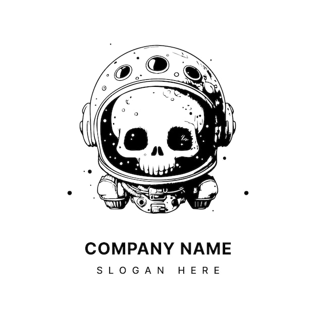 Cute Skull kawaii anime Logo agregando un toque divertido a un diseño clásico