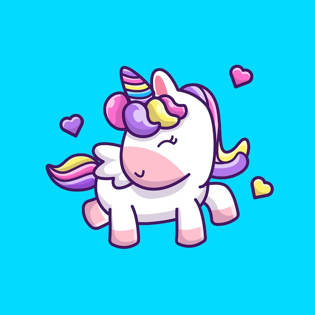 Cute Unicorn Dancing Icon Illustration. Personaje de dibujos animados de mascota unicornio. Concepto de icono animal aislado